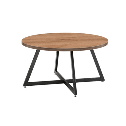 Courtdale Round Coffee Table – 31.5" Modern Wood Finish Living Room Center Table